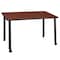 Regency Kee Mobile Tables, 42 W, 24 L, 29 H, Wood, Metal Top, Cherry MTC4224CHBK - alternate 1